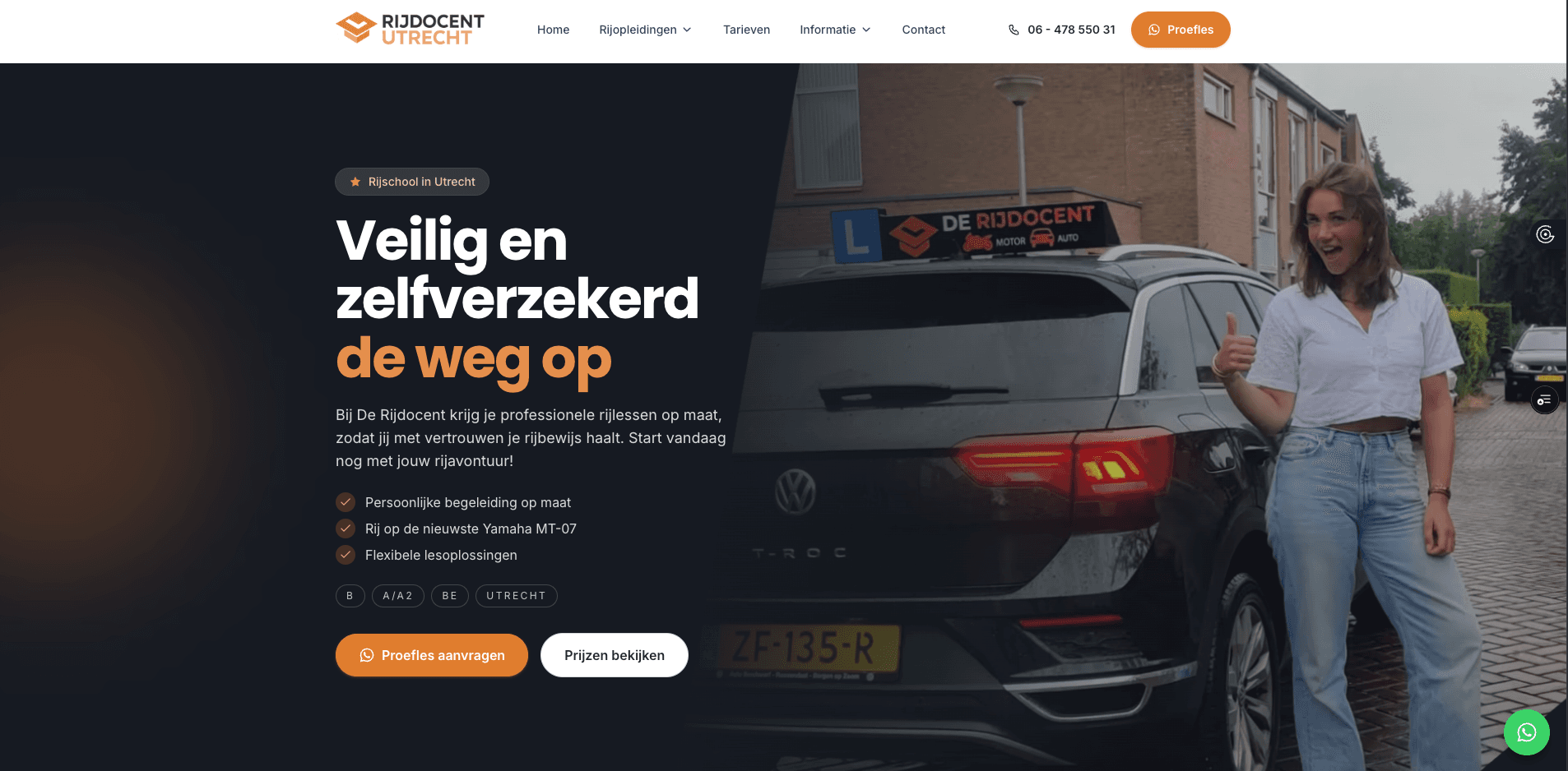 Screenshot van De Rijdocent - rijschool met online lesplanning